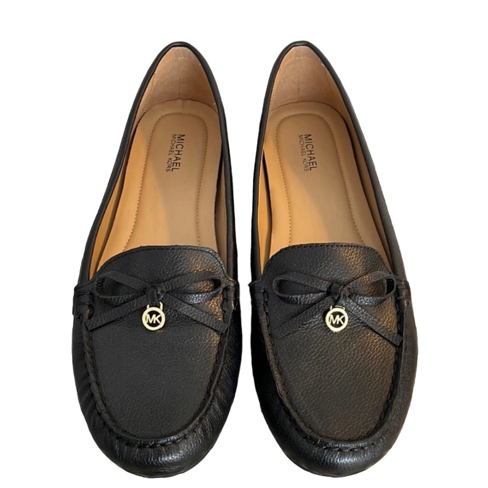 Michael Kors Black Leather Flats Size 9.5